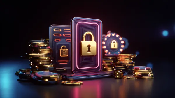 ক্যাসিনো-থিমযুক্ত ব্যাকগ্রাউন্ডে কেউ তার ডিভাইস ব্যবহার করছেন—যা 4777BET1–এ মসৃণভাবে অ্যাকাউন্টে পুনরায় প্রবেশের অভিজ্ঞতাকে তুলে ধরে।